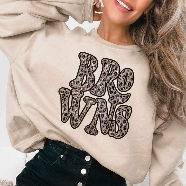 Browns sequin leopard 17421 DTF TRANSFER