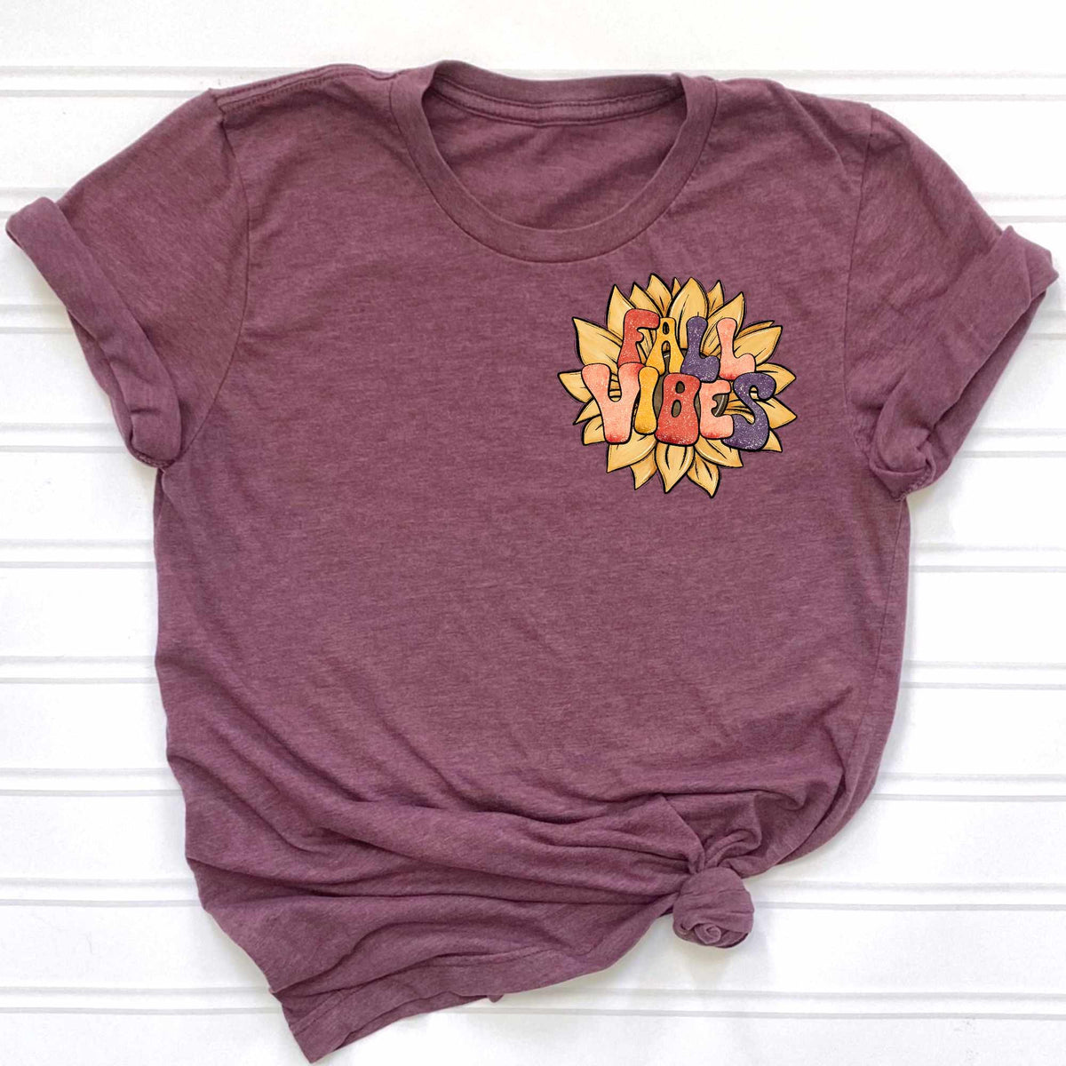 Fall vibes bubble letters SUNFLOWER (CITY) 37037 DTF transfer