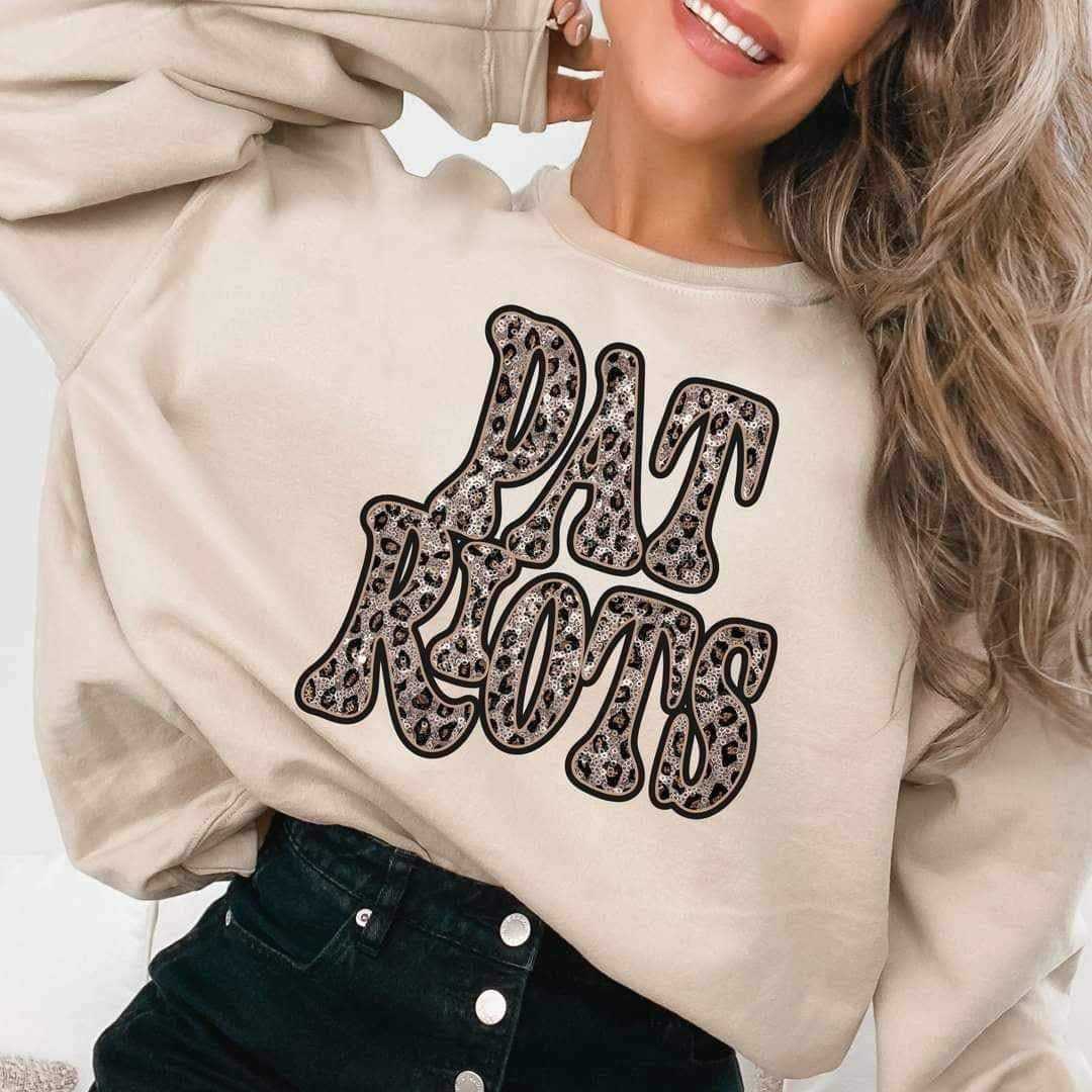 Patriots sequin leopard 17407 DTF TRANSFER