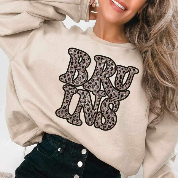 Bruins sequin leopard 17403 DTF TRANSFER