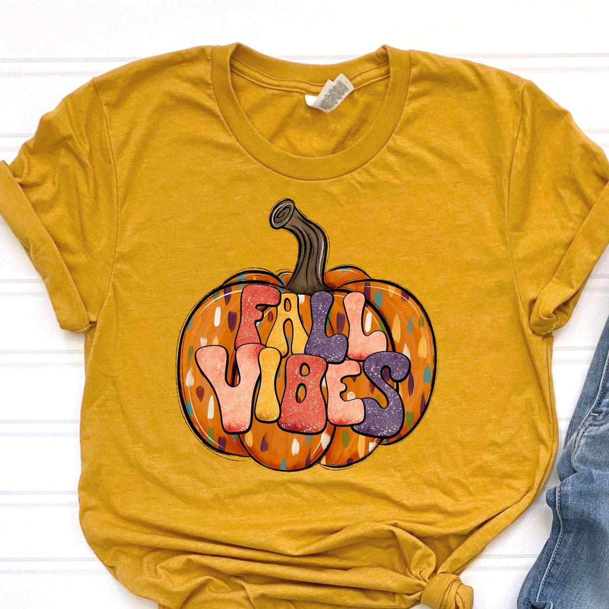 Fall vibes LIGHT pumpkin (CITY) 37032 DTF transfer