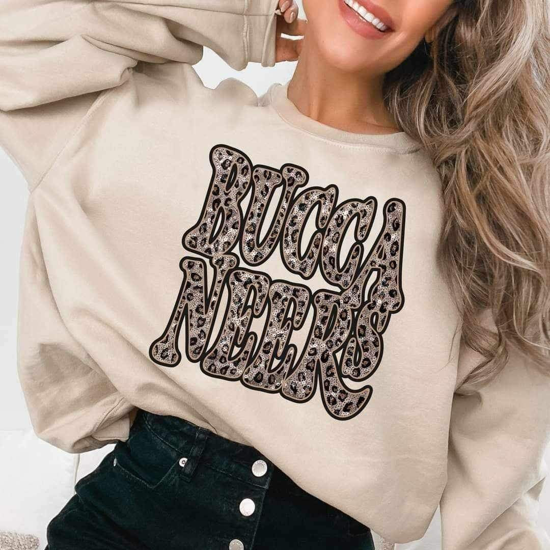 Buccaneers sequin leopard 17399 DTF TRANSFER