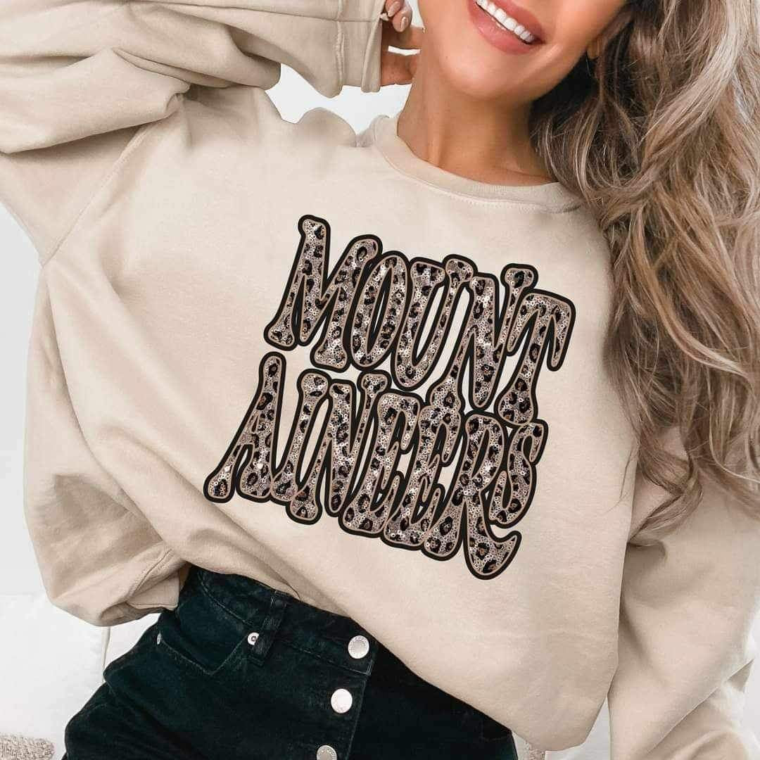 Mountaineers sequin leopard 17411 DTF TRANSFER