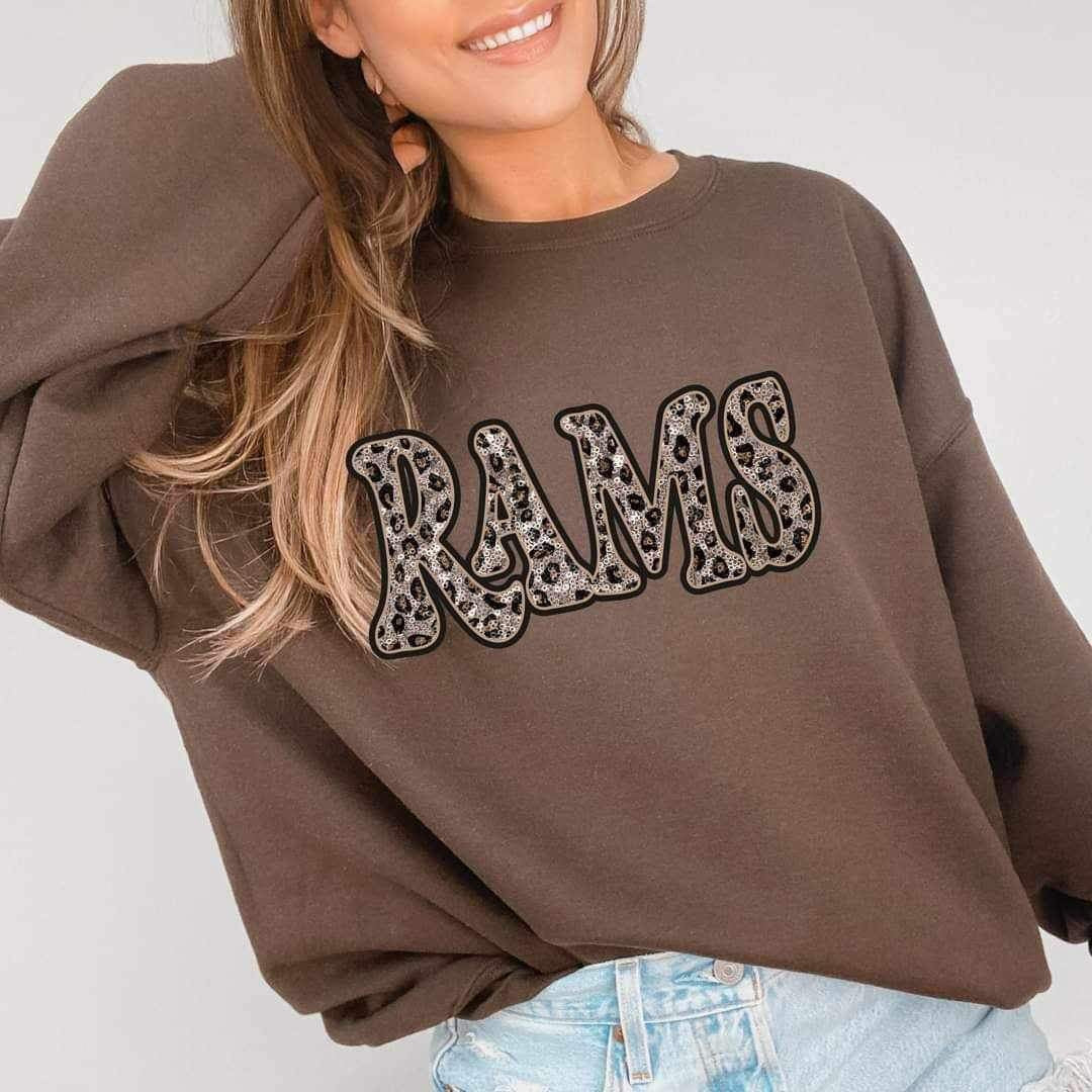 Rams sequin leopard 17418 DTF TRANSFER