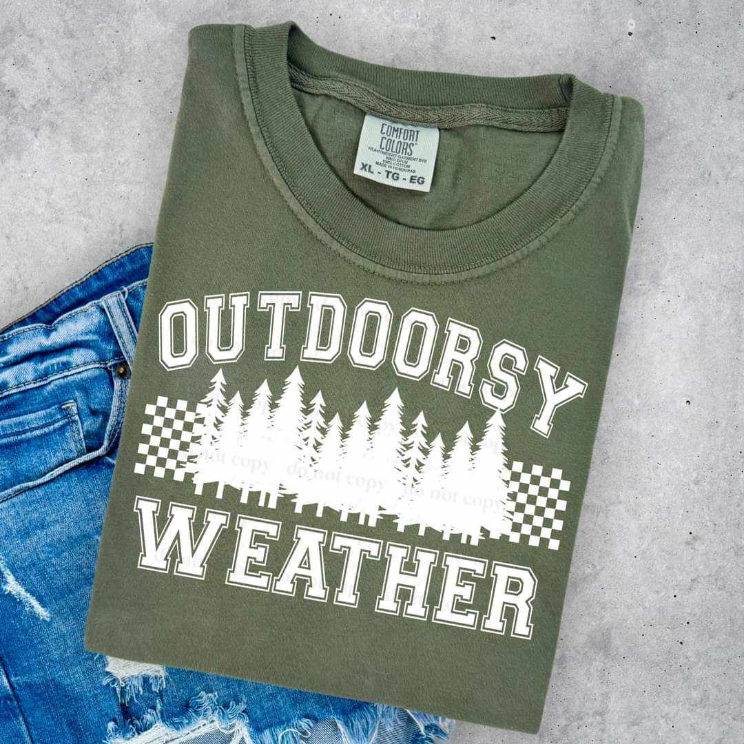 Outdoorsy weather WHITE (CSC) 58627 DTF transfer