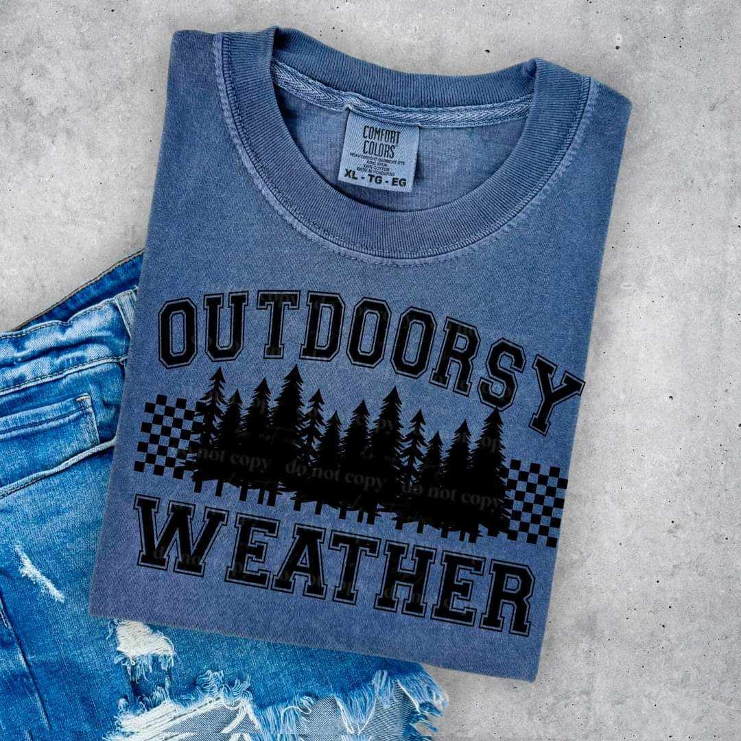 Outdoorsy weather BLACK (CSC) 58626 DTF transfer