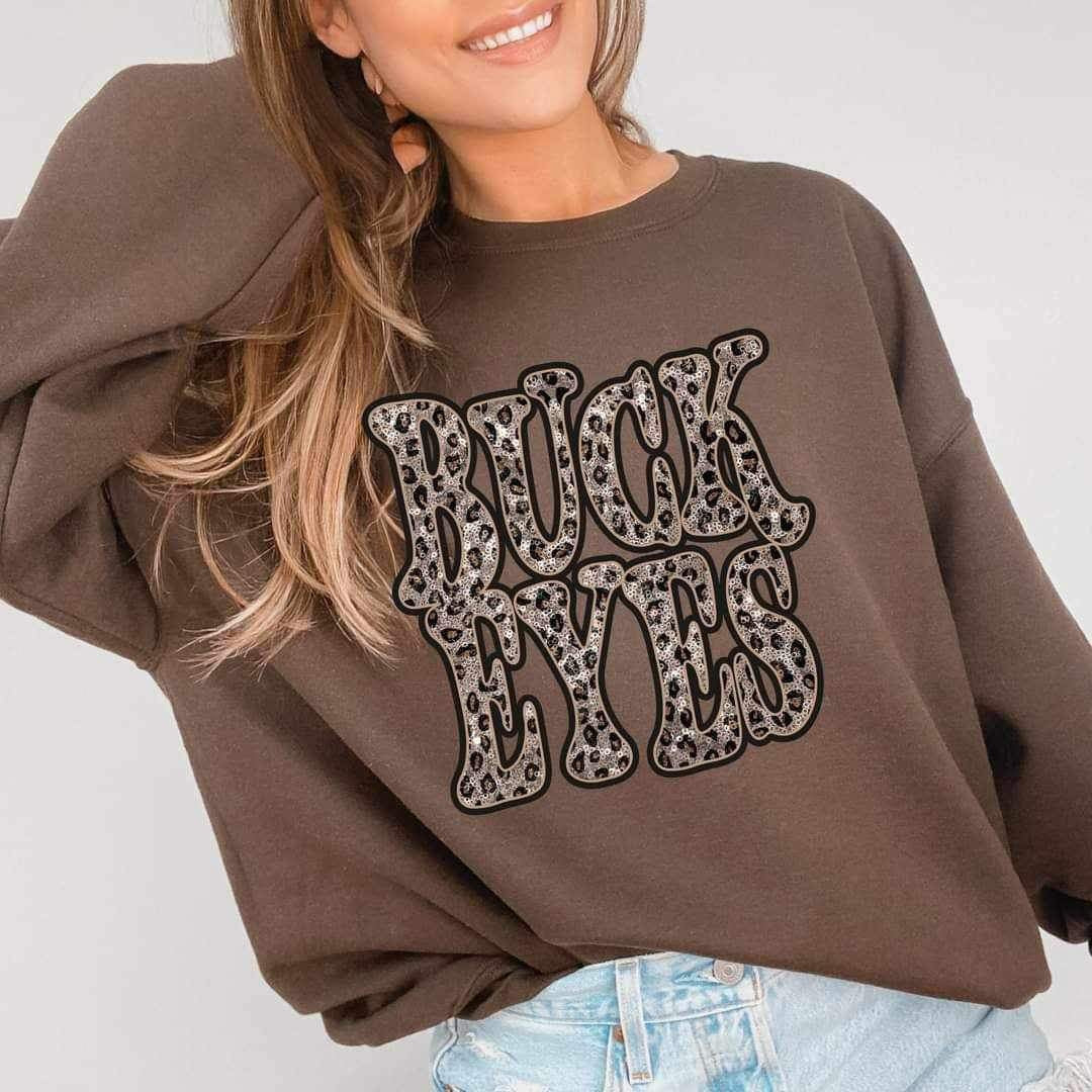 Buckeyes sequin leopard 17409 DTF TRANSFER