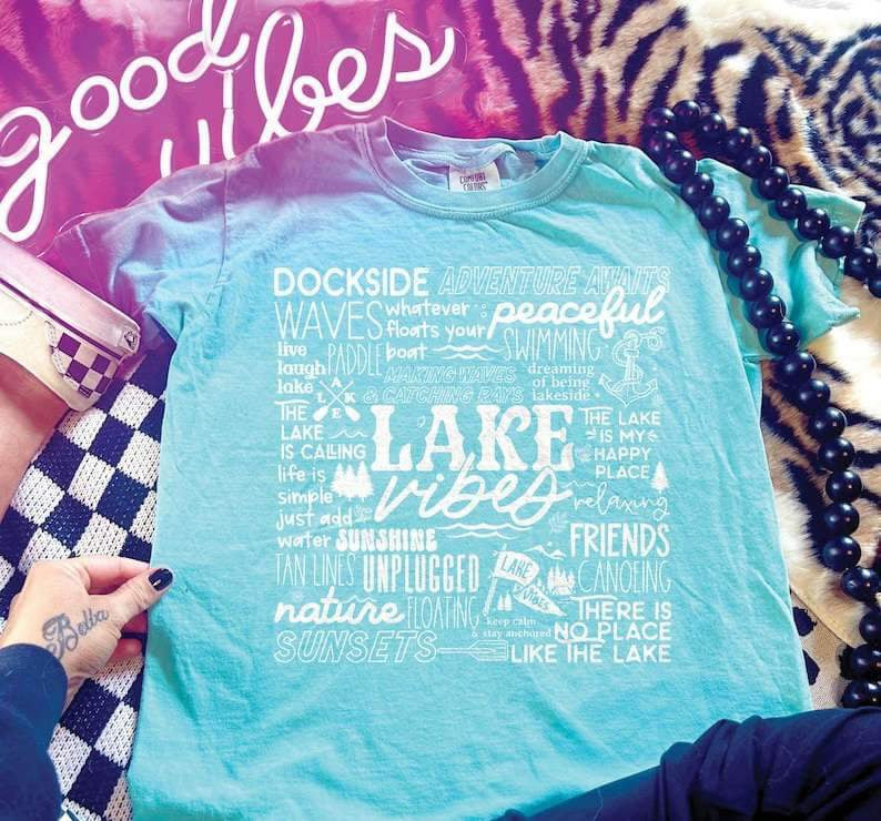 Lake vibes subway WHITE 27045 DTF transfer