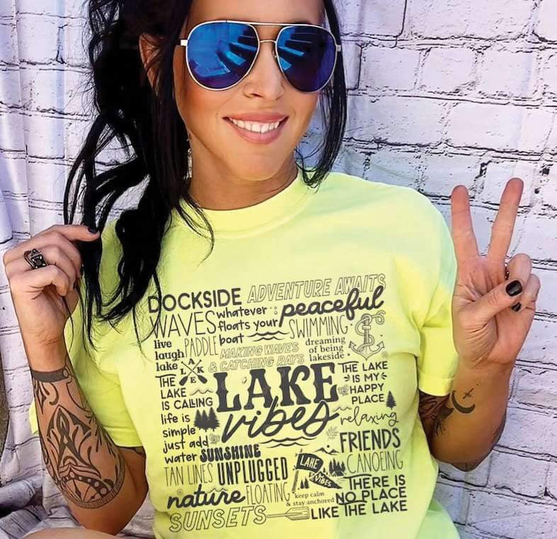 Lake vibes subway BLACK 27044 DTF transfer