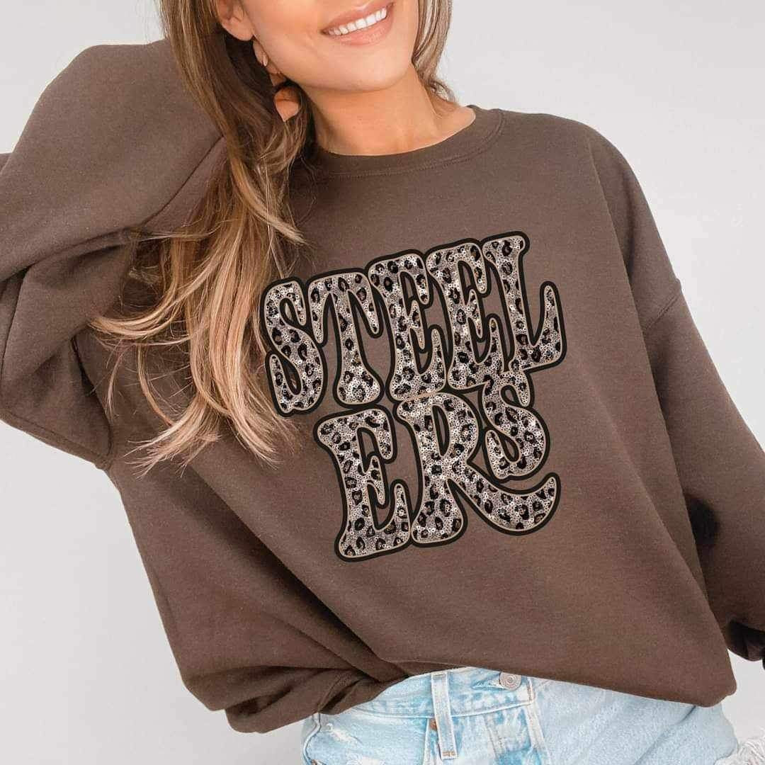 Steelers sequin leopard 17398 DTF TRANSFER