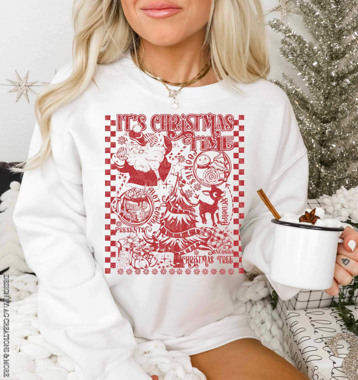 Its Christmas time RED AG 17437 DTF TRANSFER