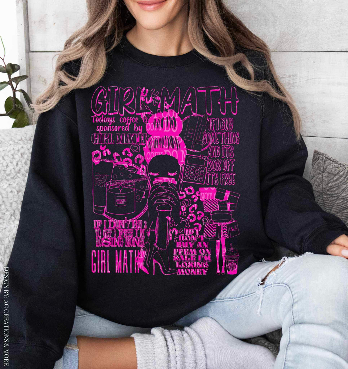 Girl math PINK AG 17436 DTF TRANSFER