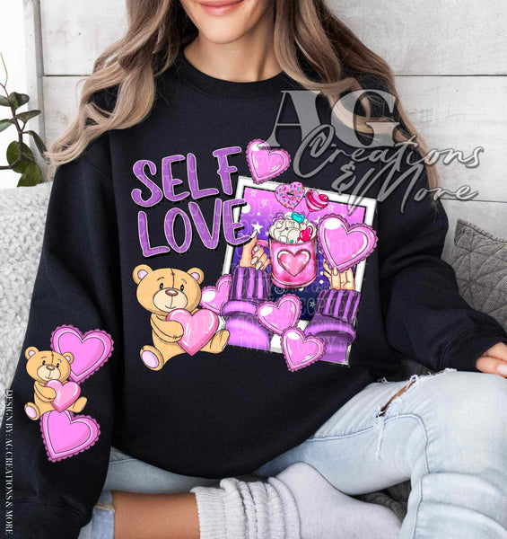 Self love teddy and polaroid FRONT AG 17426 DTF TRANSFER