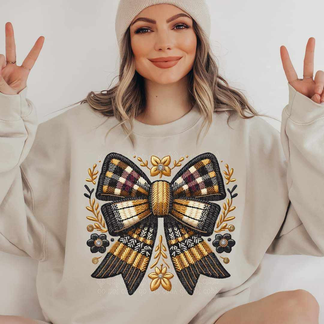 Plaid bow (TTD) 58673 DTF transfer