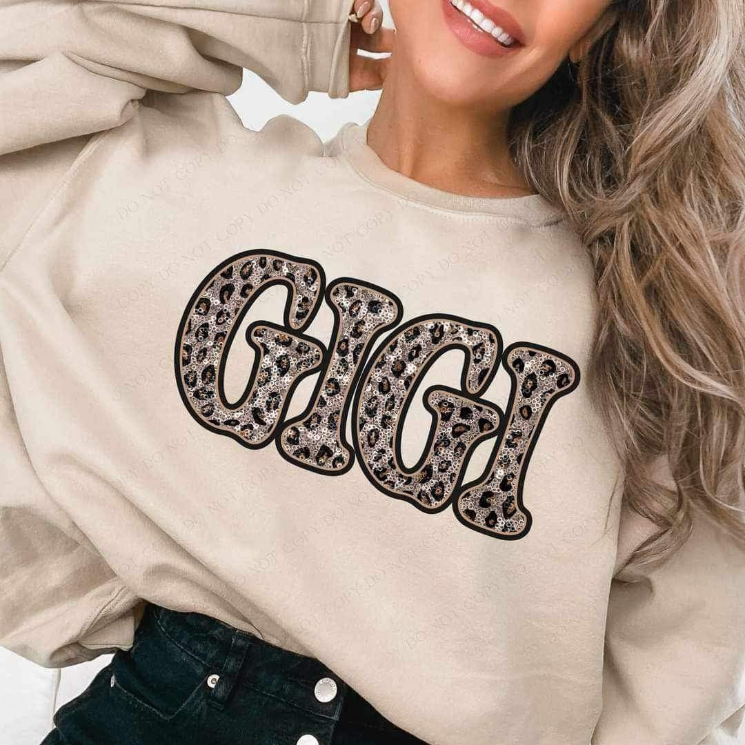 Gigi sequin leopard 17443 DTF TRANSFER