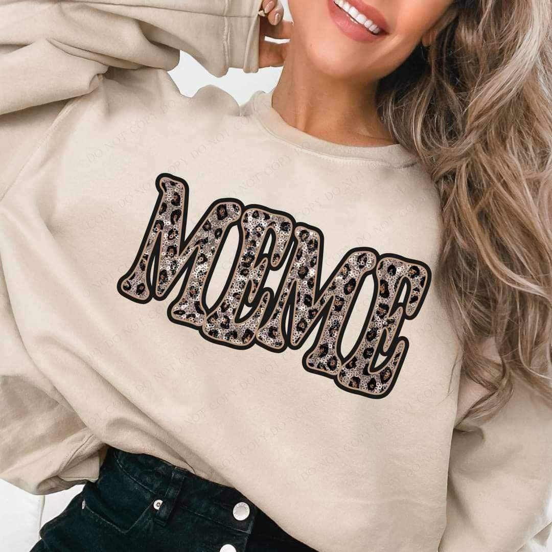 Meme sequin leopard 17442 DTF TRANSFER