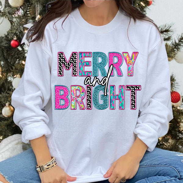 Merry and bright colorful patterns (CITY) 37164 DTF transfer