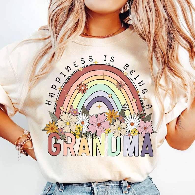 Happiness is being a grandma rainbow 27114 DTF transfer
