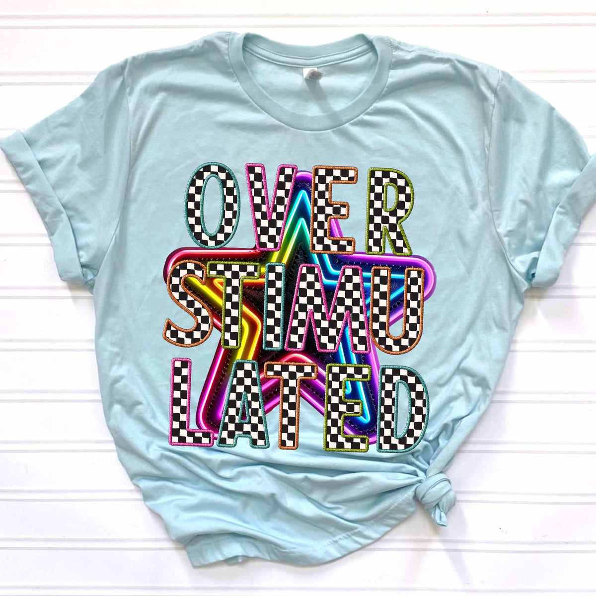 Overstimulated colorful star (CITY) 37145 DTF transfer