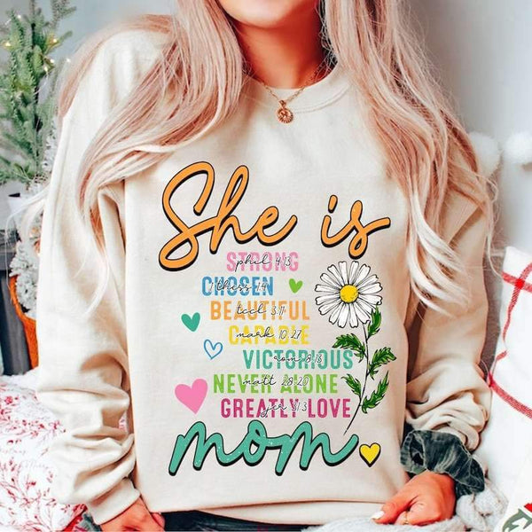 She is mom flower 27113 DTF transfer