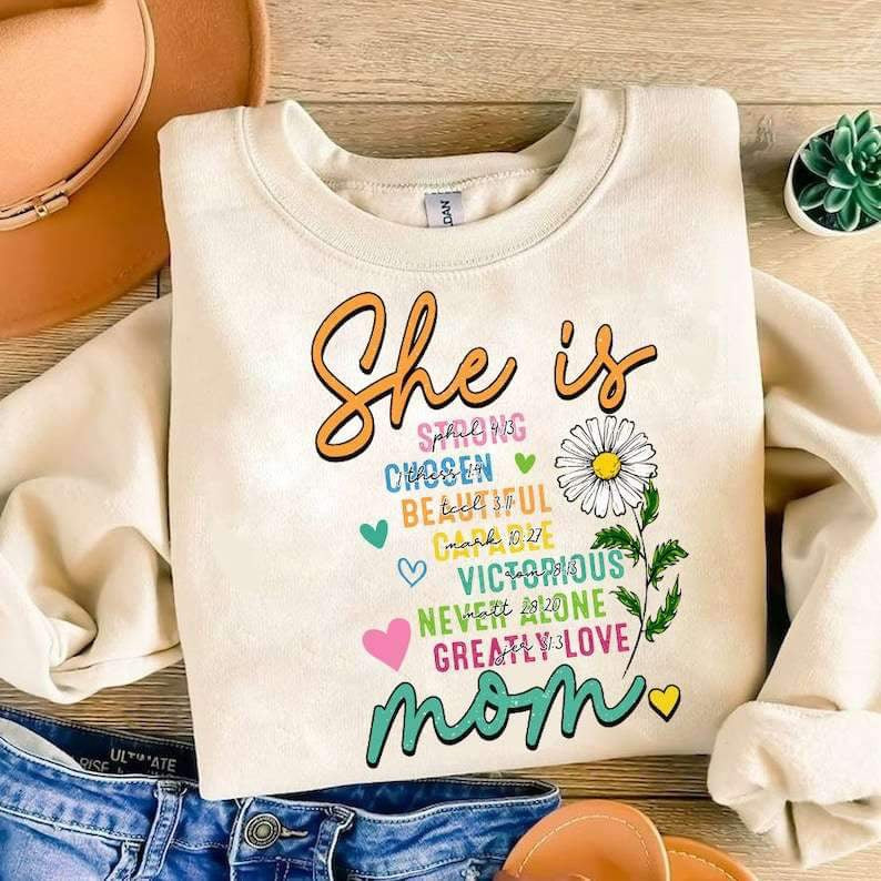 She is mom flower 27113 DTF transfer