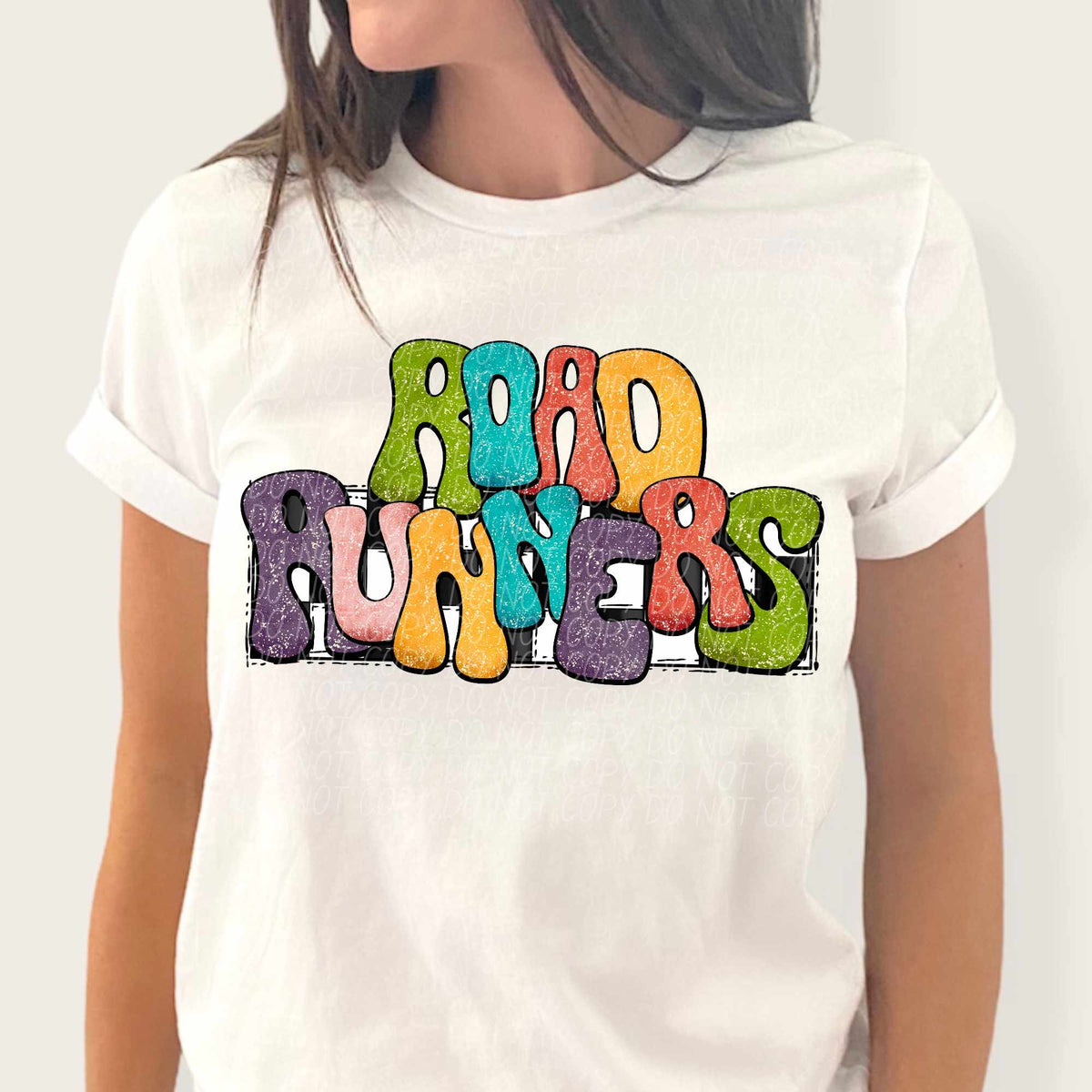 Roadrunners multicolor with checkered background (CITY) 37264 DTF transfer