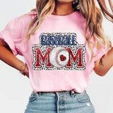 Baseball mom red and blue dotted background 27102 DTF transfer