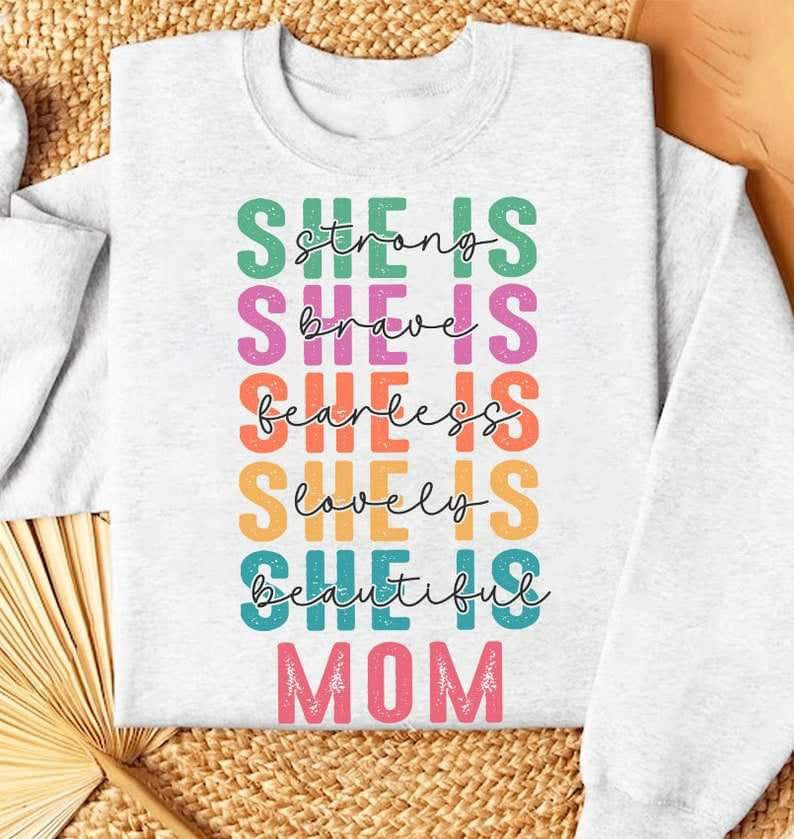 She is mom stacked 27112 DTF transfer