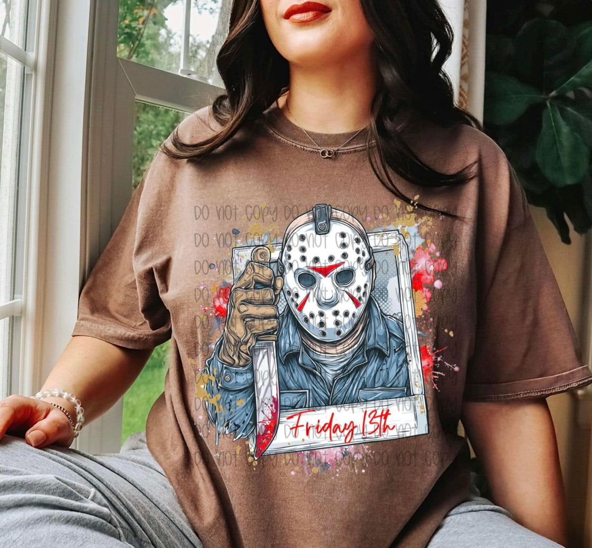 Friday 13 Mask Polaroid Card SSD DTF transfer