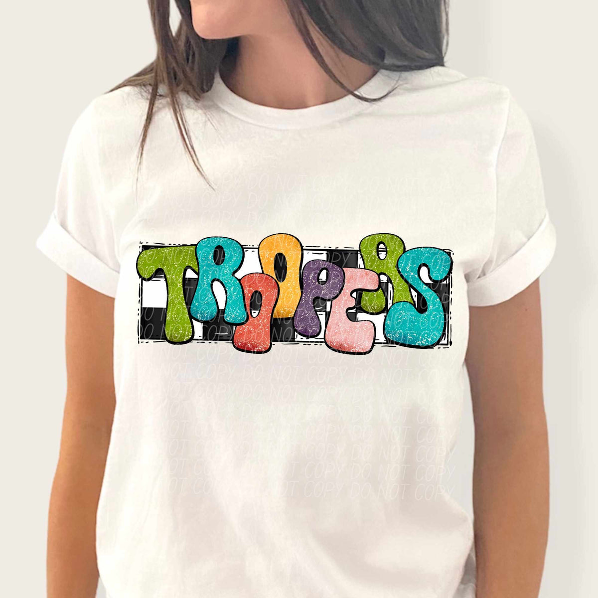 Troopers multicolor with checkered background (CITY) 37248 DTF transfer