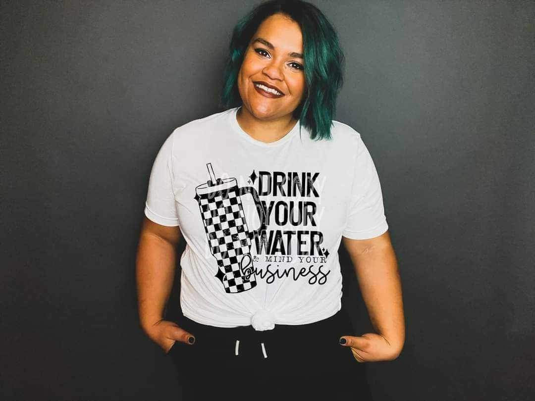 Drink your water BLACK 17511 DTF TRANSFER