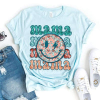 Mama sequin stacked with smiley 27107 DTF transfer