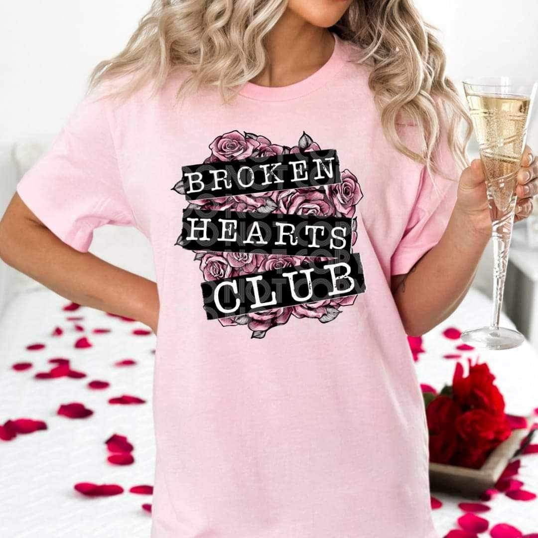 Broken hearts club roses 17509 DTF TRANSFER