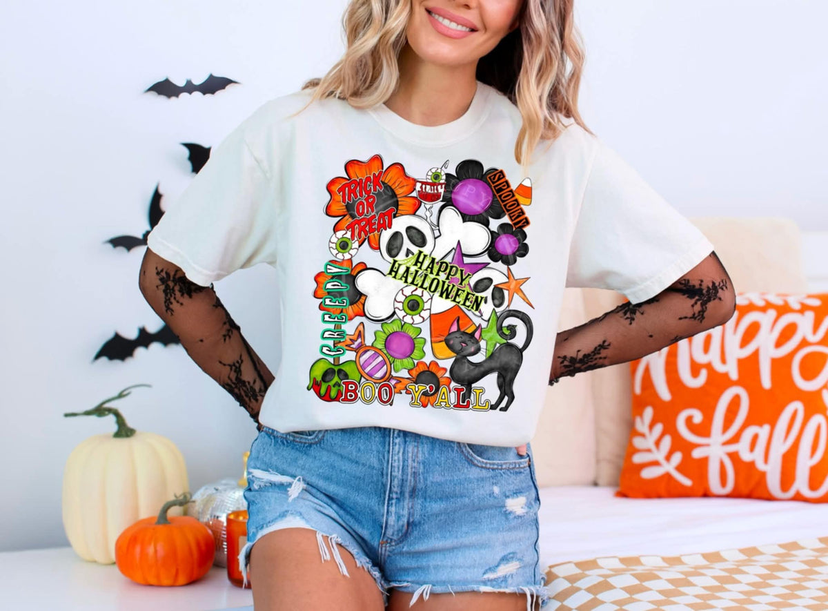 Happy Halloween Collage DTF transfer