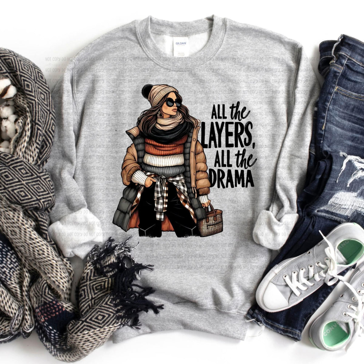 All The Layers All The Drama 111722 DTF transfer