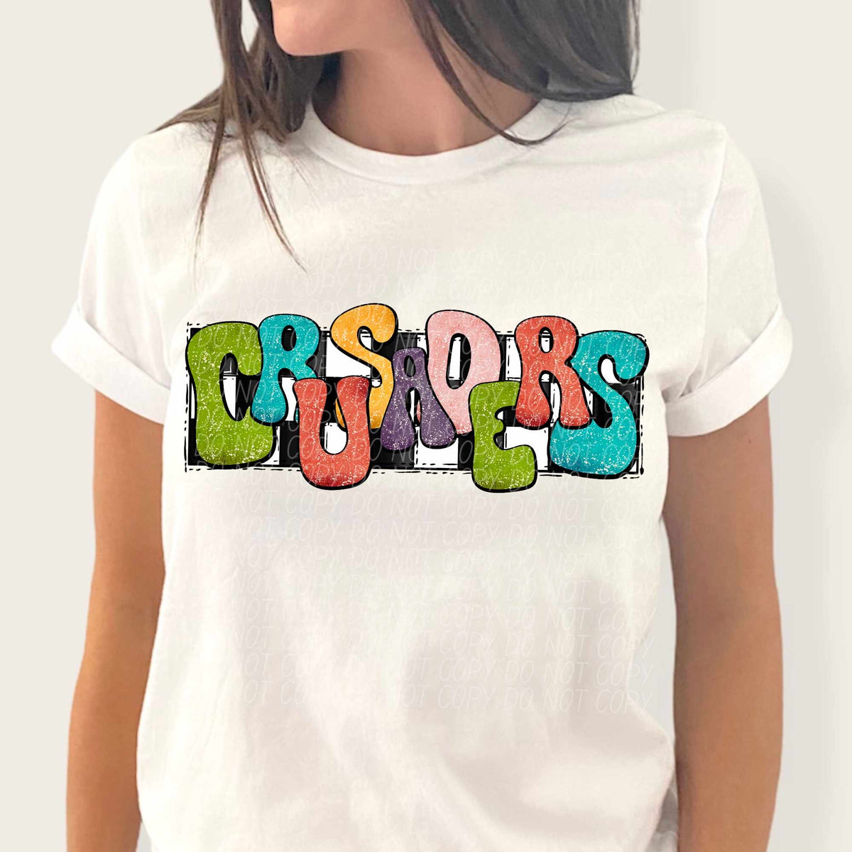 Crusaders multicolor with checkered background (CITY) 37234 DTF transfer