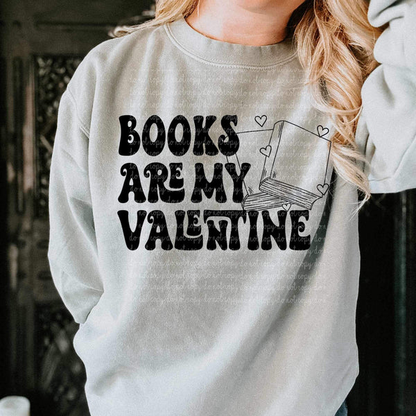 Books are my valentine BLACK CMLD 17530 DTF TRANSFERe