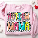 Autism mama colorful with botted background 27080 DTF transfer