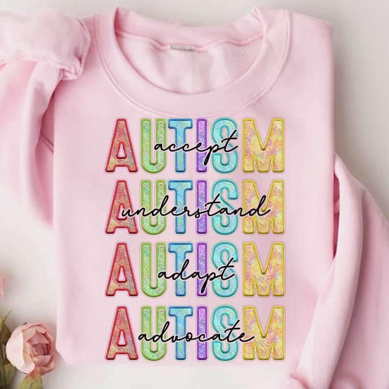 Autism stacked colorful 27087 DTF transfer
