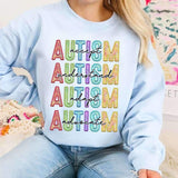 Autism stacked colorful 27087 DTF transfer