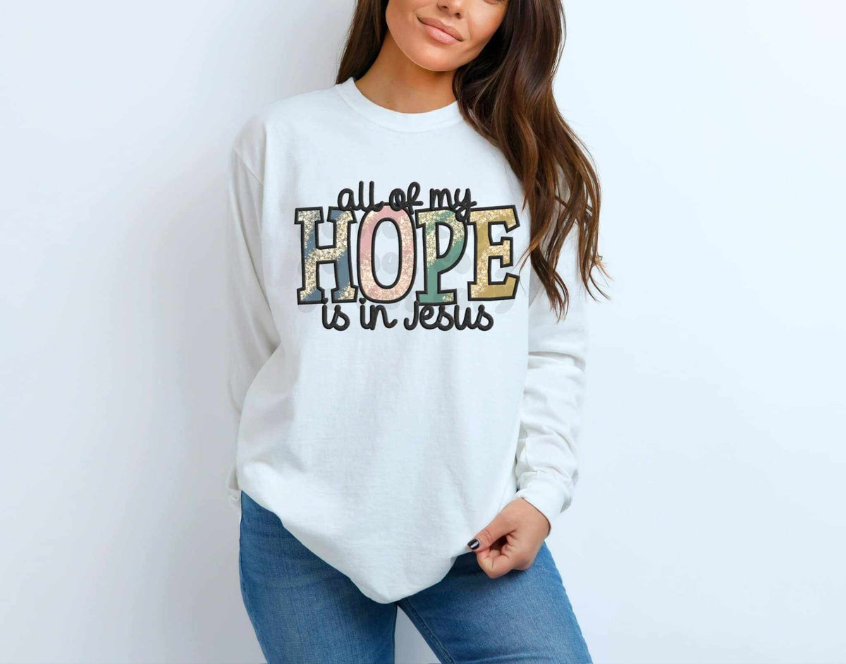 All my hope is in jesus exclusive 73716 DTF transfer