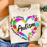 Autism rainbow heart 27081 DTF transfer