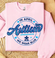 In april we wear blue autism awareness 27085 DTF transfer