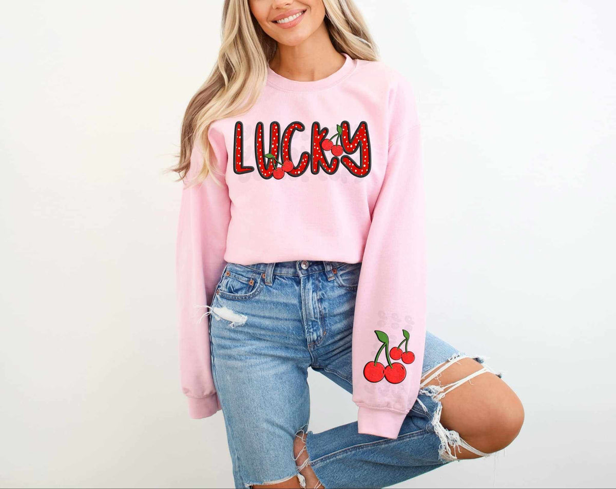 Lucky cherries FRONT ONLY 73706 DTF transfer