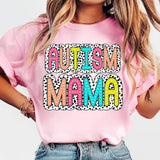 Autism mama colorful with botted background 27080 DTF transfer