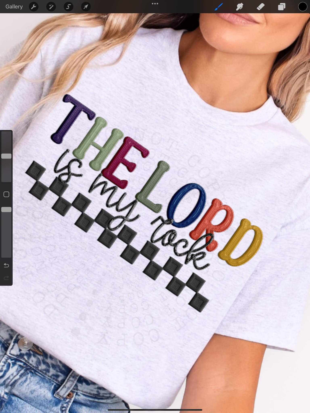 The lord is my rock 73702 DTF transfer