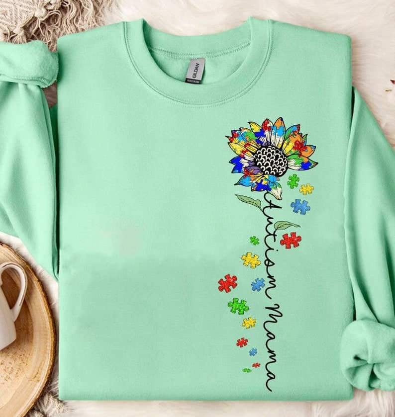 Autism mama flower 27079 DTF transfer