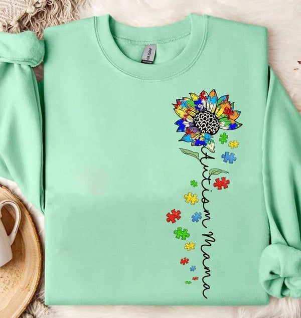 Autism mama flower 27079 DTF transfer