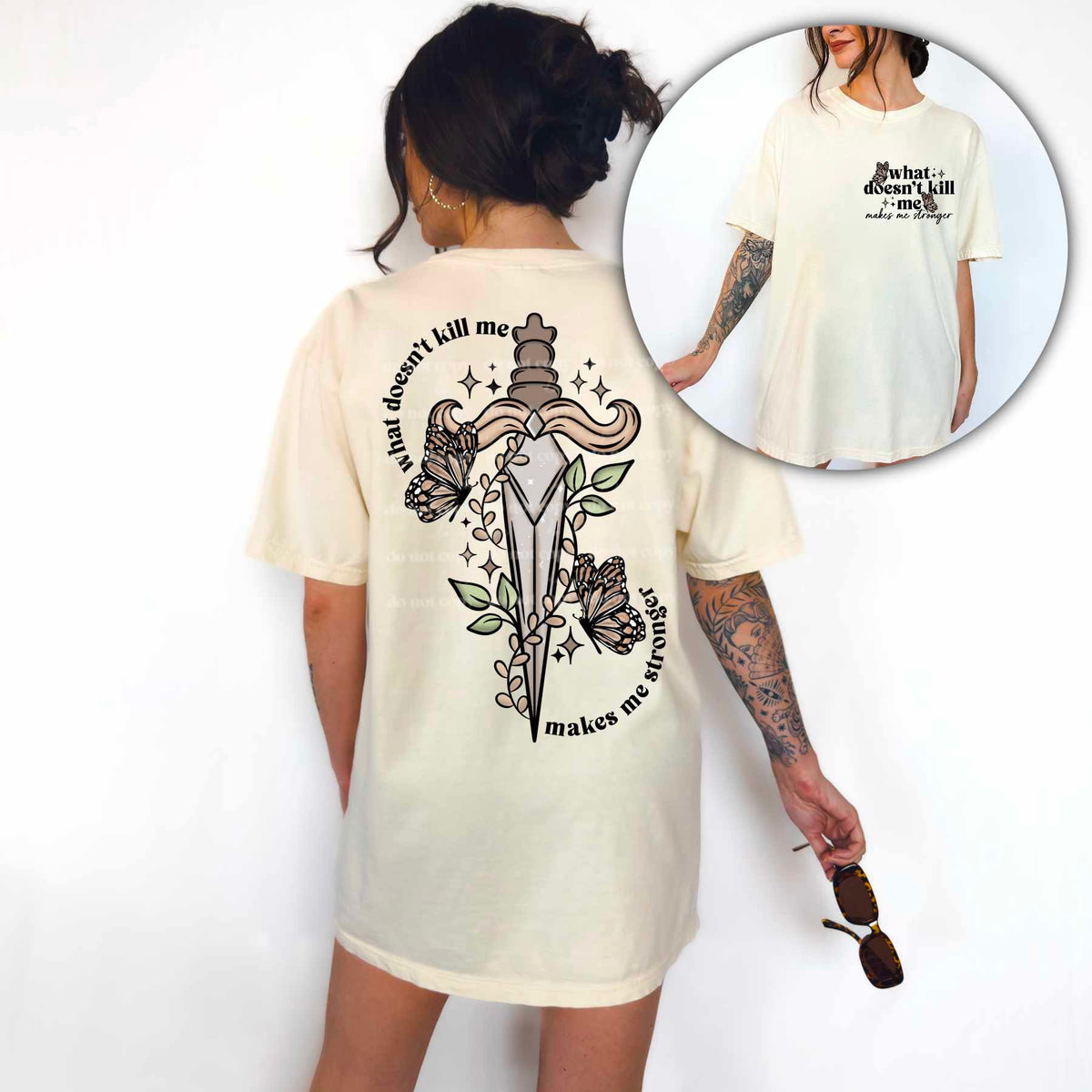 What doesn’t kill me makes me stronger sword BACK (CSC) 73754 DTF transfer