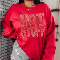 Hot stuff red embroidery 17548 DTF TRANSFER